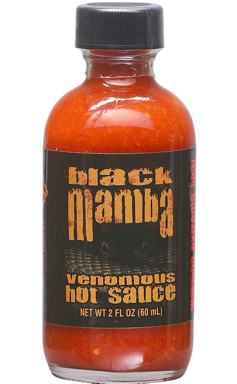 black bombasse|Black Mamba Extreme Venomous Hot Sauce.